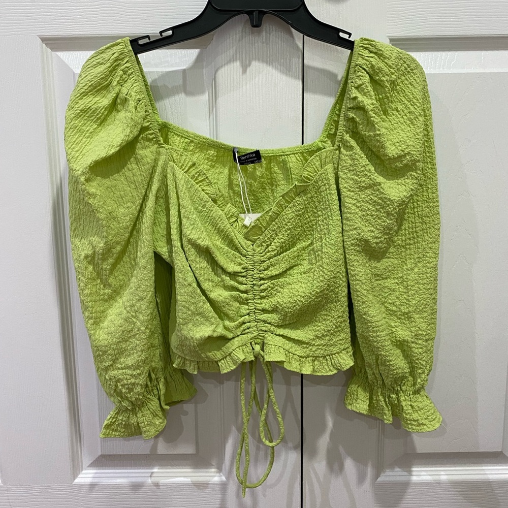 Green Crop Top
